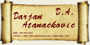 Darjan Atanacković vizit kartica